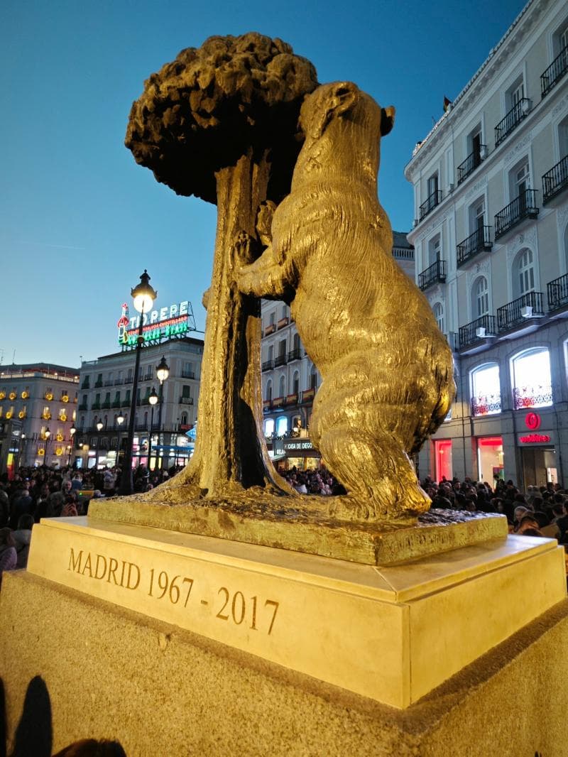 Bear and Strawberry Tree Statue